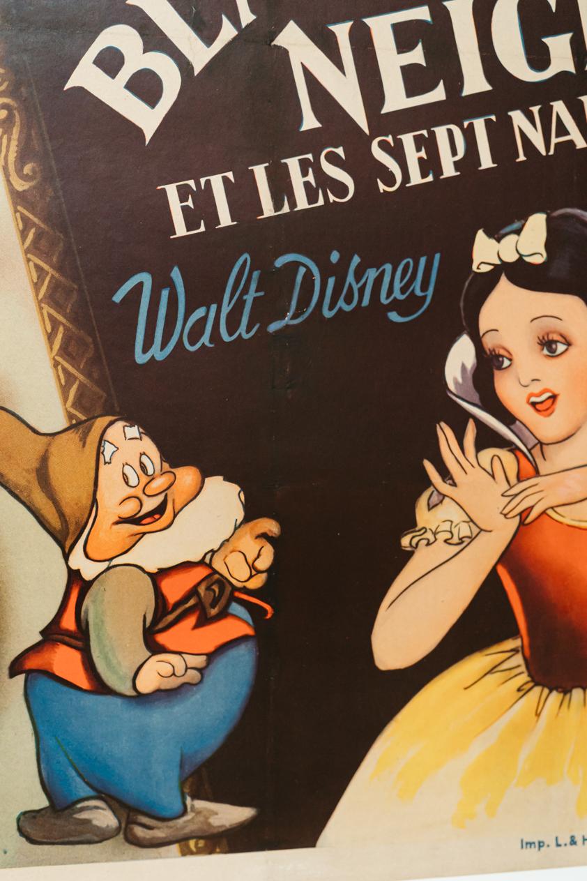 Belgian Movieposter Walt Disney, Blanche Neige Et Les Sept Nains