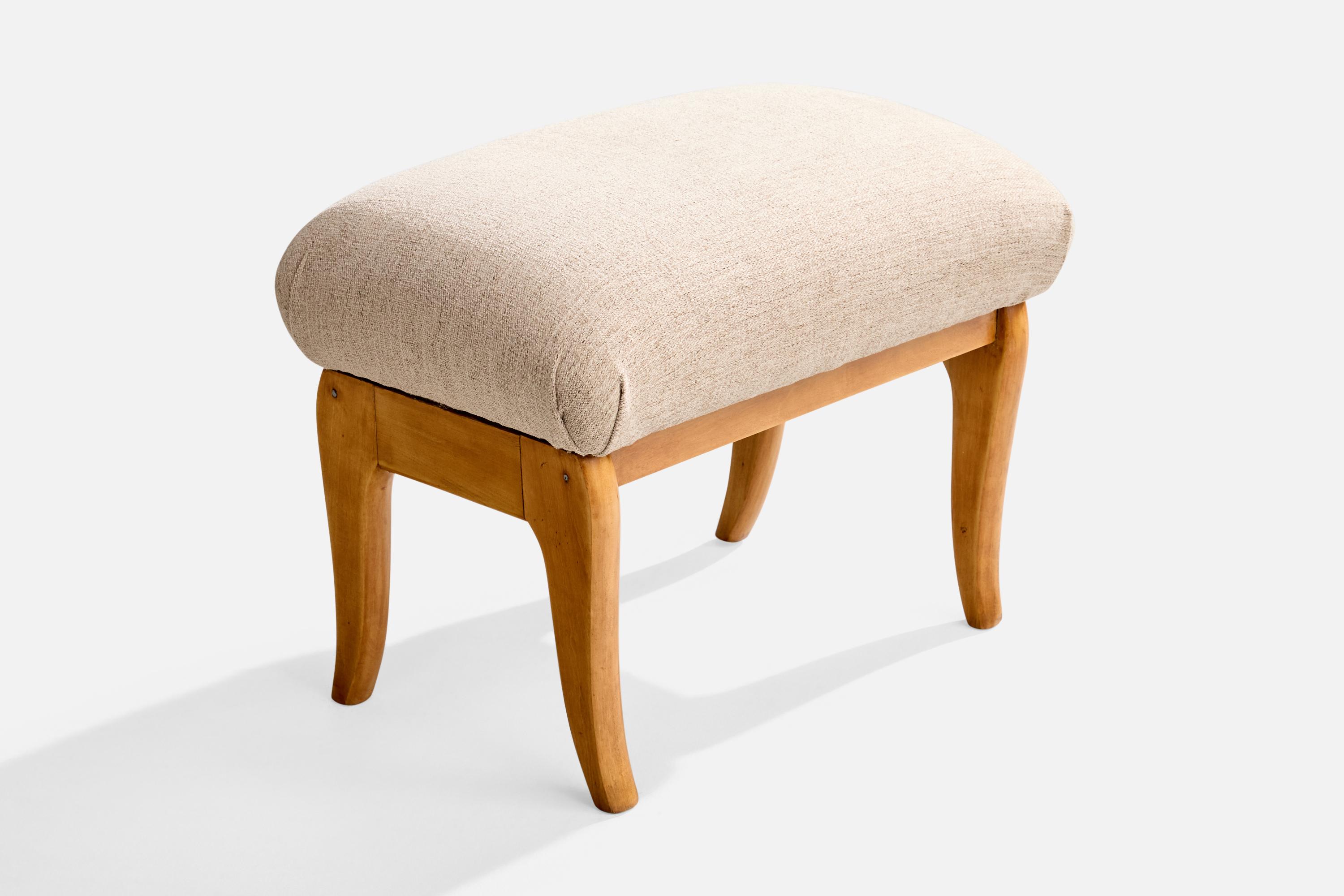 Movies ITA, Lounge Chair with Ottoman, Wood, Fabric, Brazil, 1950s For Sale 2