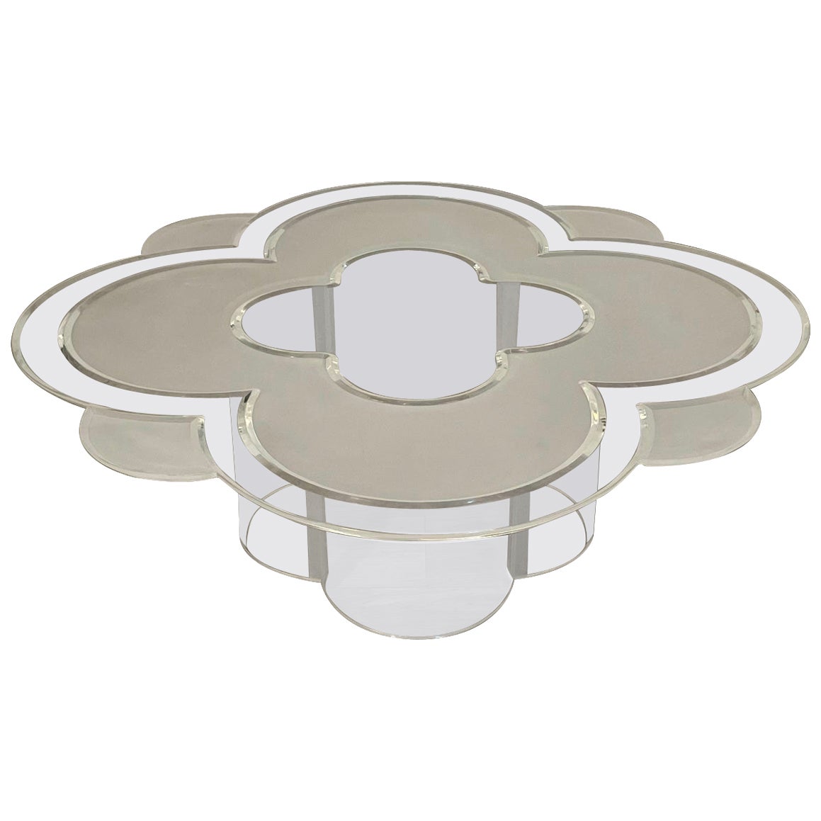Moviestar Glamorous Lucite Mid-Century Modern Camelia Coffee Table For Sale