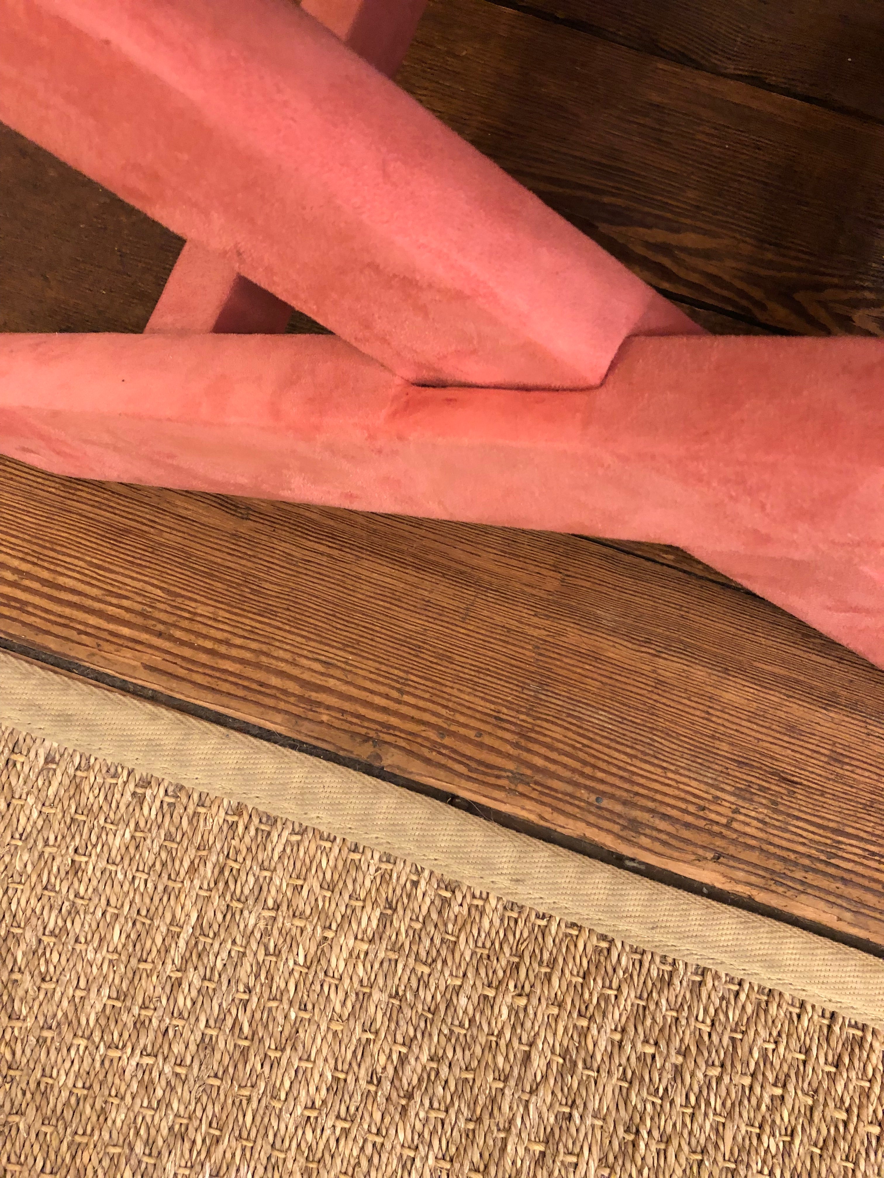 Late 20th Century Moviestar Hot Pink Ultra Suede Billy Baldwin Inspired Benches