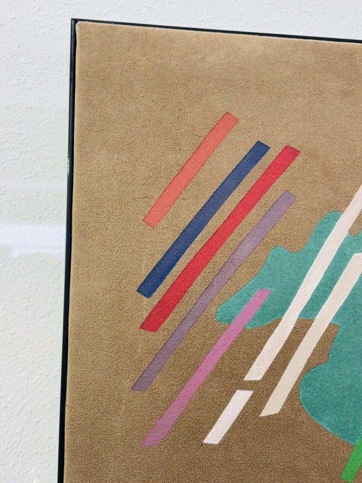 Motion Picture Opera Canvas In Alcantara & Plexiglass Abstract Art Design 1970's For Sale 1