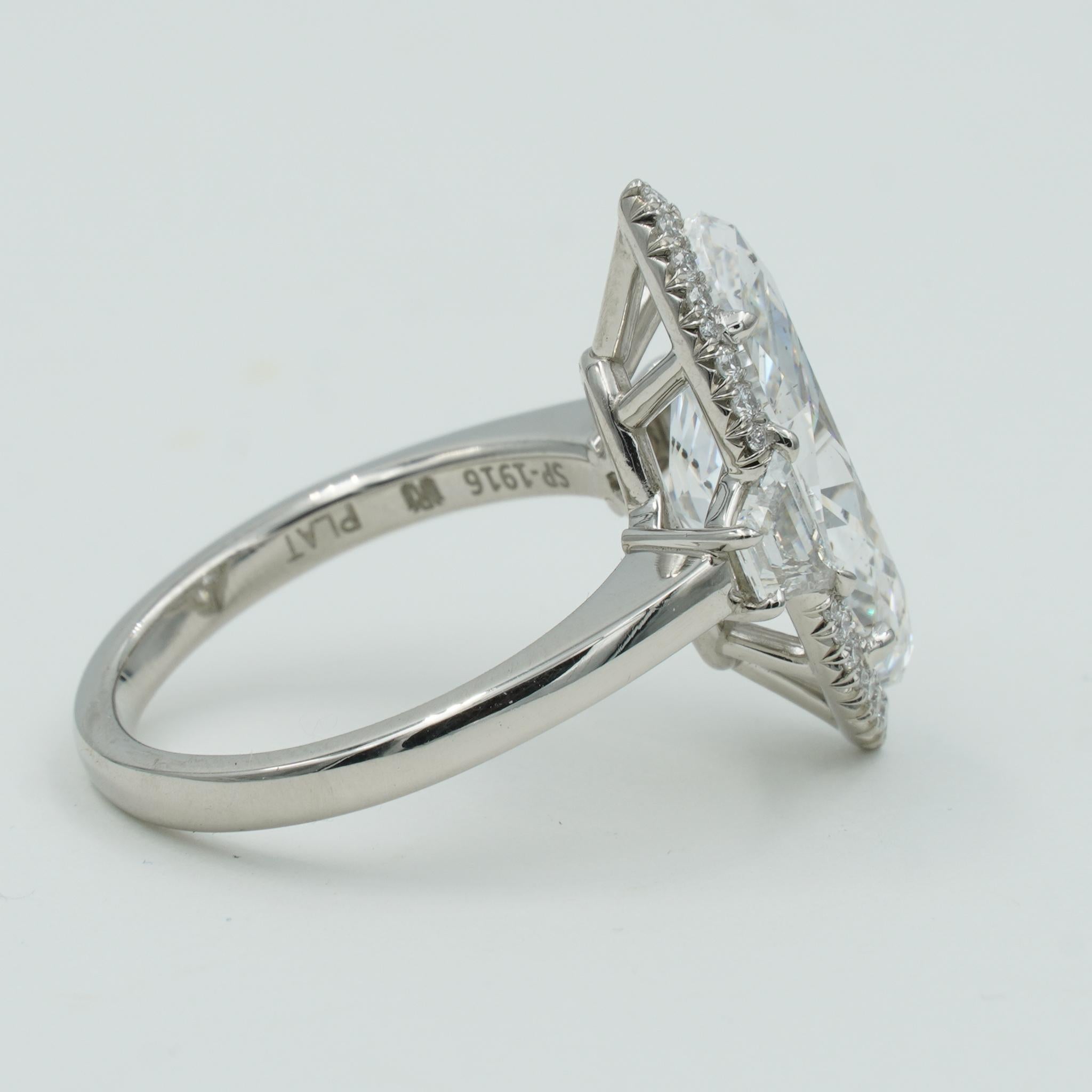 Moyer Collection 5.02ct Marquise Cut Diamond Engagement Ring in Platinum 3