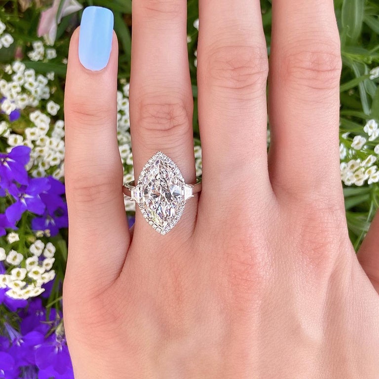 Moyer Collection 5.02ct Marquise Cut Diamond Engagement Ring in