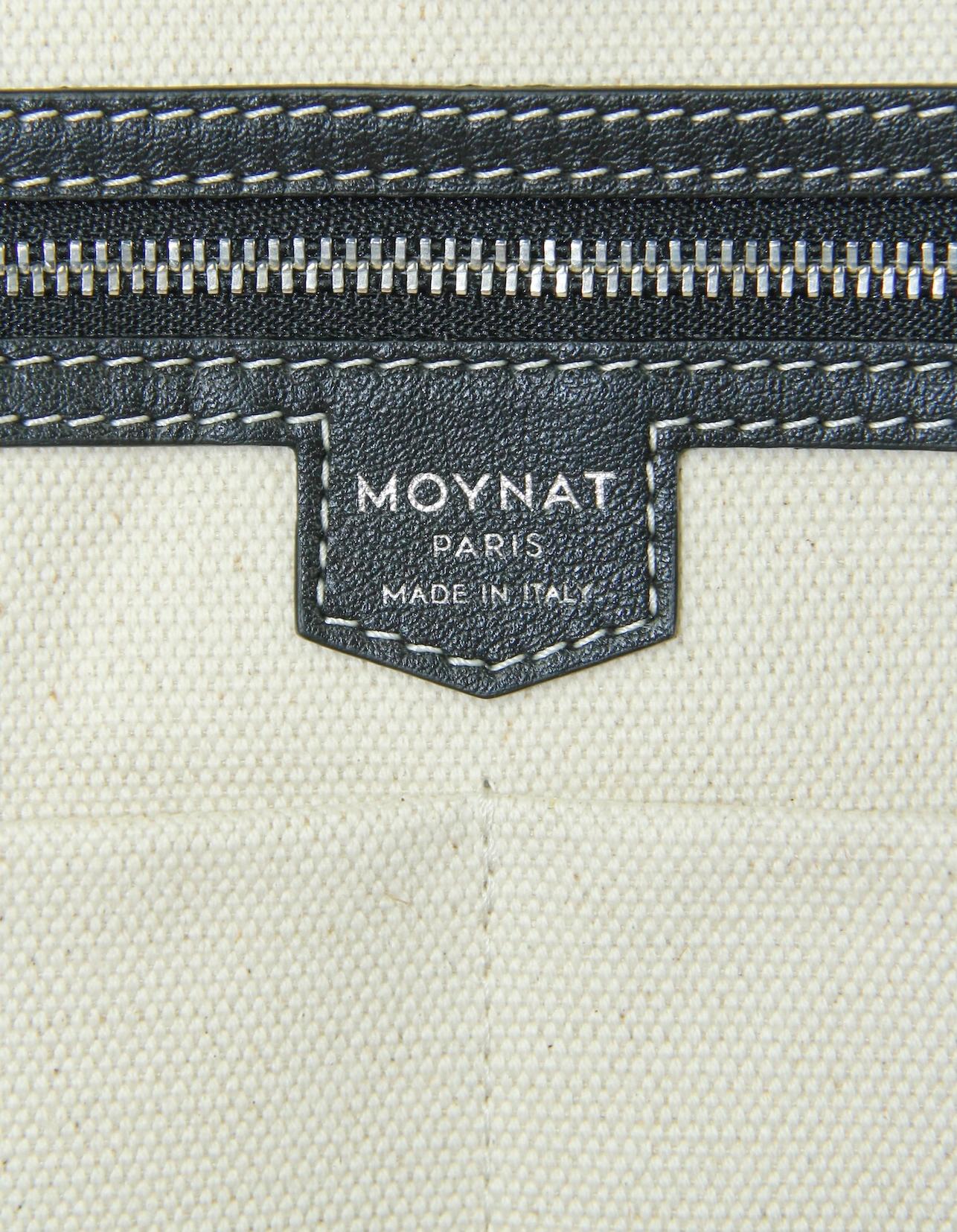 Moynat 2024 Black/White Canvas Monogram M GM Tote Bag w/ Insert 5