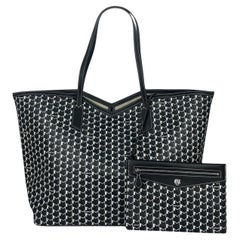 Moynat 2024 Black/White Canvas Monogram M GM Tote Bag w/ Insert