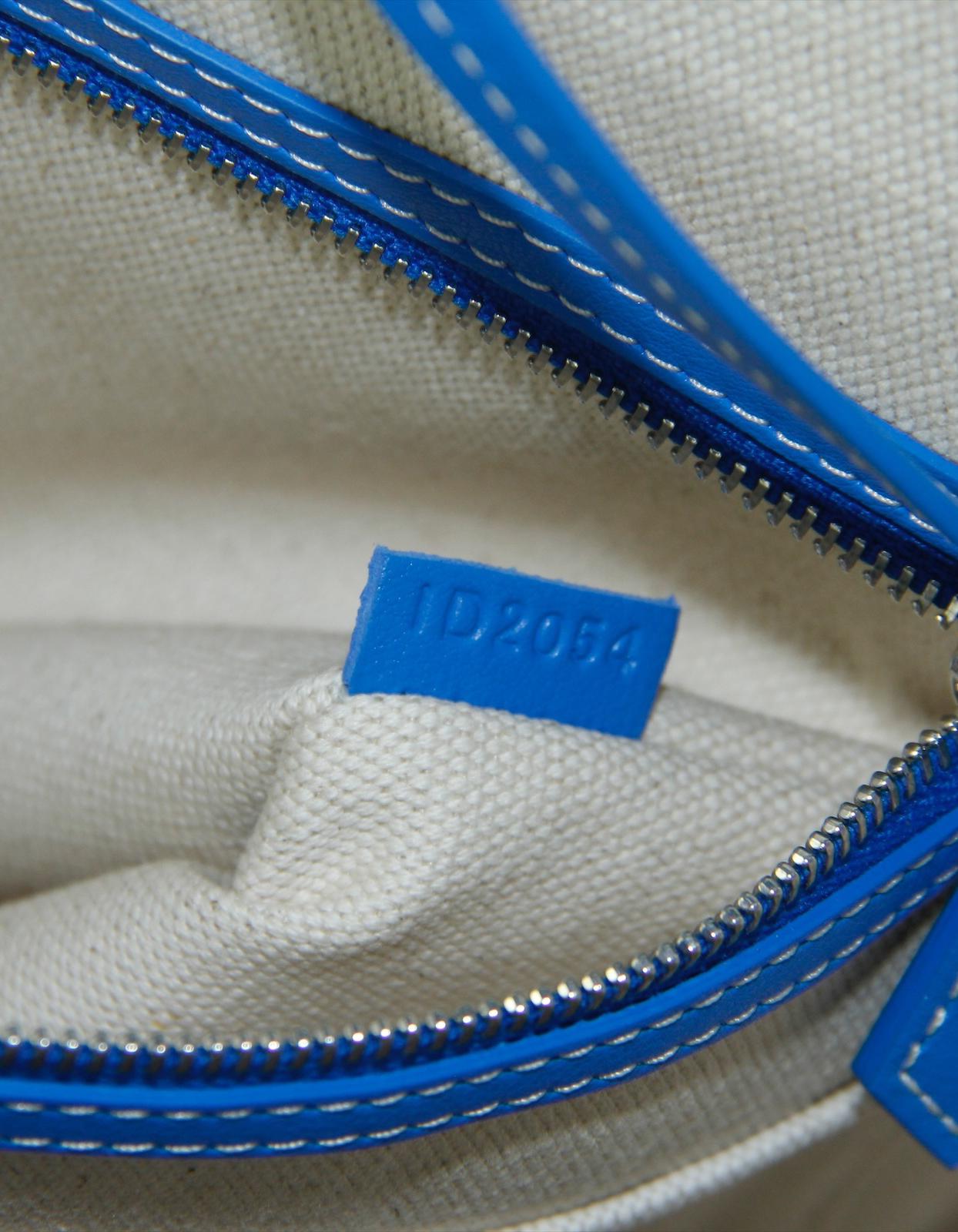 Moynat 2024 Blue/White Canvas Monogram M GM Tote Bag w/ Insert 4