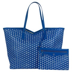 Moynat 2024 Blau/weißes Segeltuch Monogramm M GM Tragetasche w / Einsatz