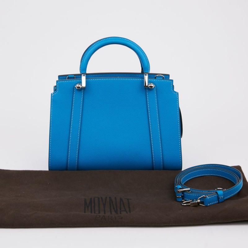 Moynat Bag Ballerina Blue Calfskin Leather 3