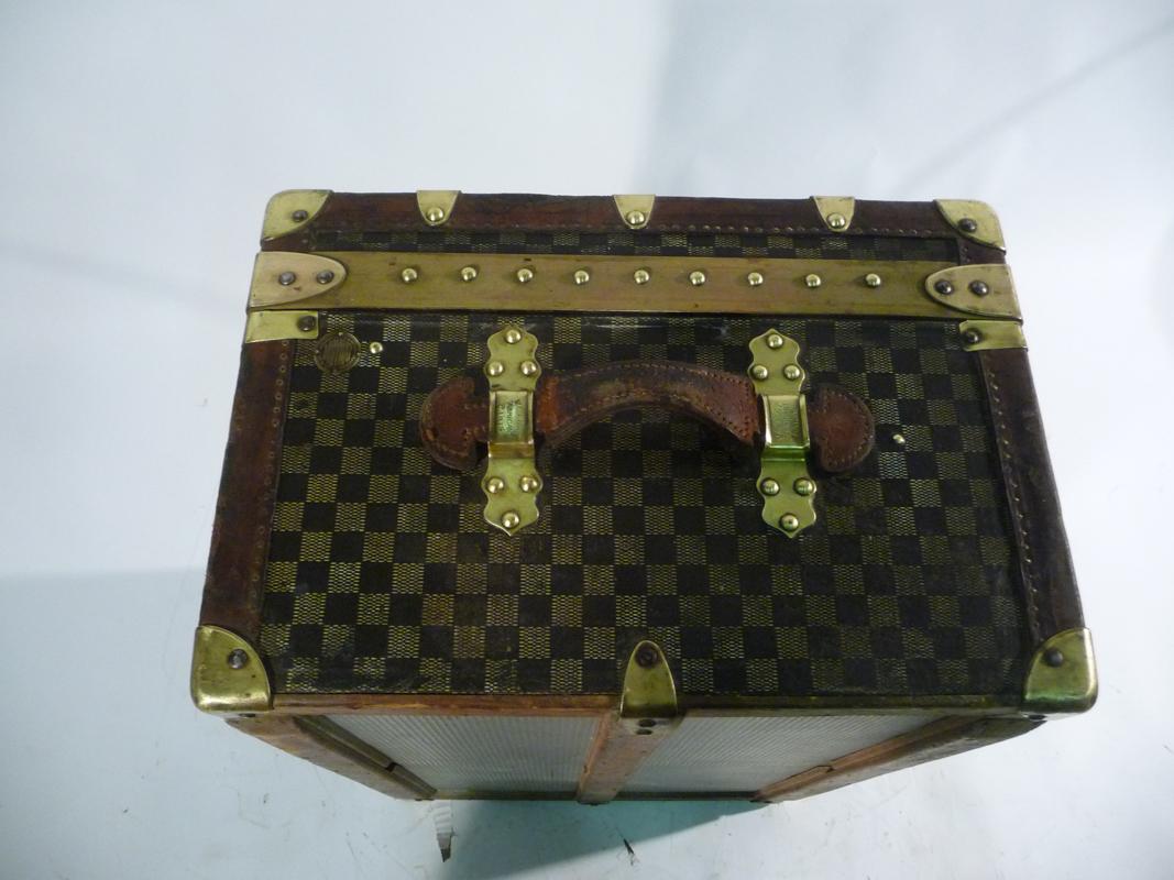 20th Century Moynat Damier Trunk For Sale