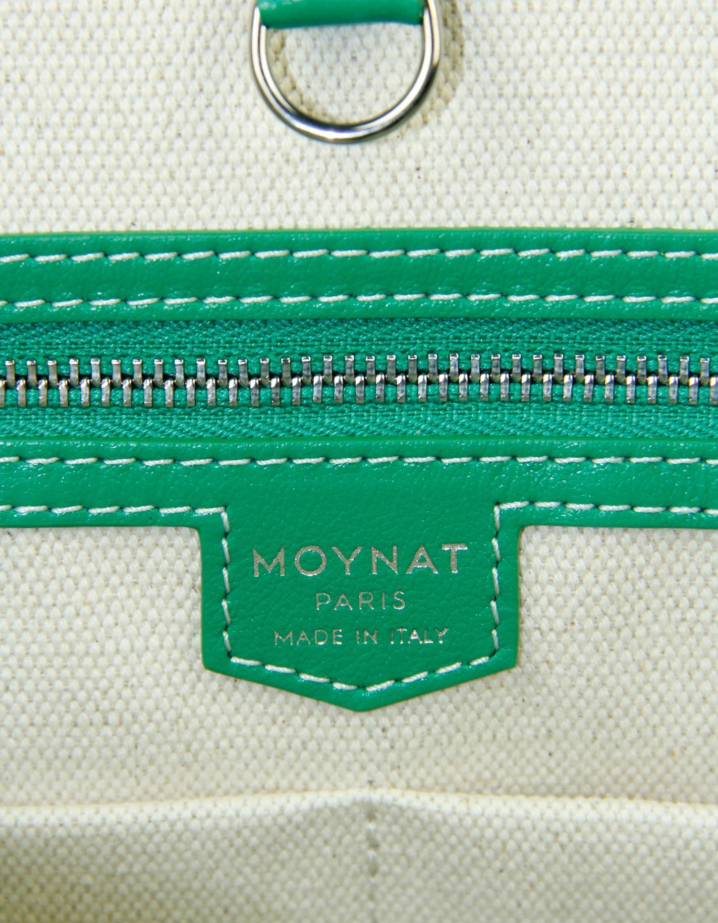 Moynat Green/White Monogram Canvas M GM Tote Bag w/ Insert 4