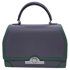 Moynat Limited Edition Bi-Color Smooth Leather Réjane Top Handle Bag