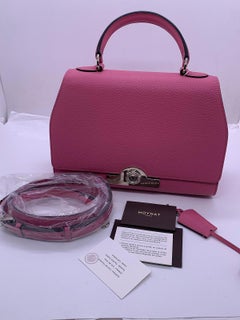 Moynat Medium Rejane Blush Pink Crossbody Shoulder Bag, Palladium Hardware