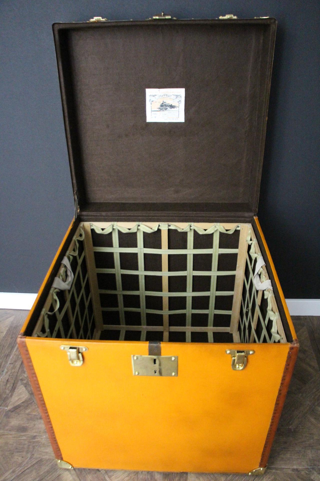 Moynat Orange Trunk, Moynat Steamer Trunk, Moynat Hat Trunk, Moynat Luggage 10