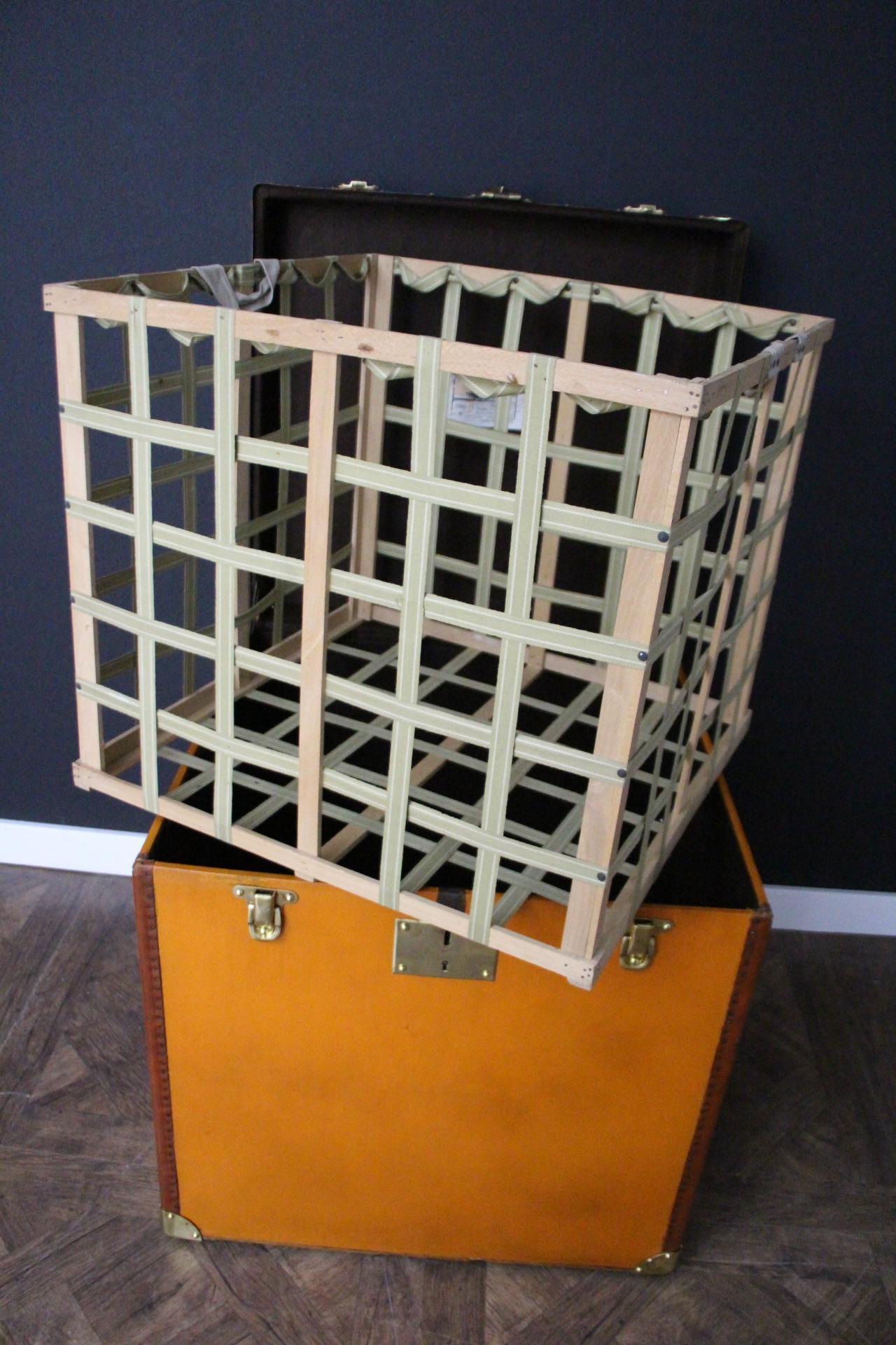 Moynat Orange Trunk, Moynat Steamer Trunk, Moynat Hat Trunk, Moynat Luggage 13