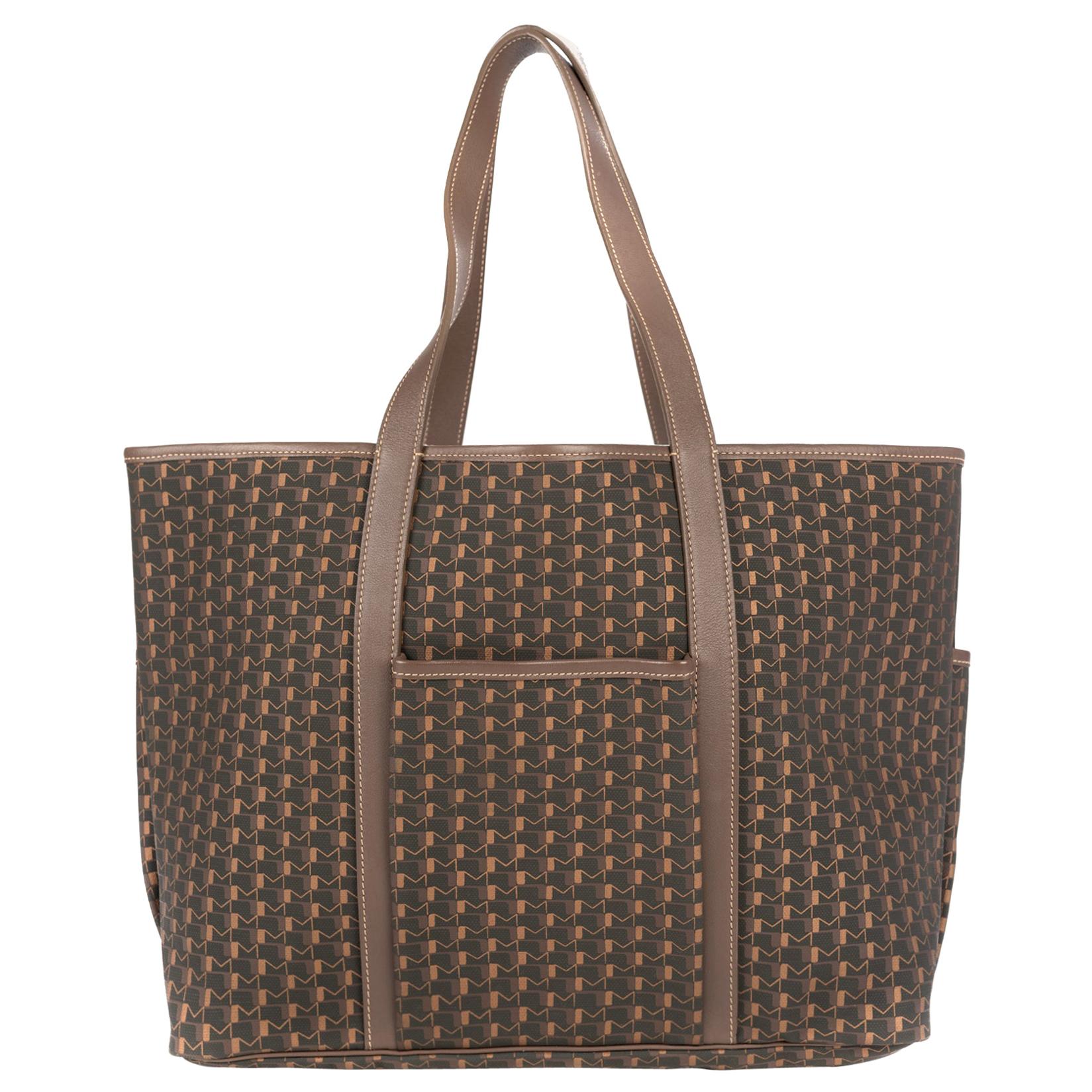 Moynat Paris Tote bag in monogram canvas and grey leather , brand new !