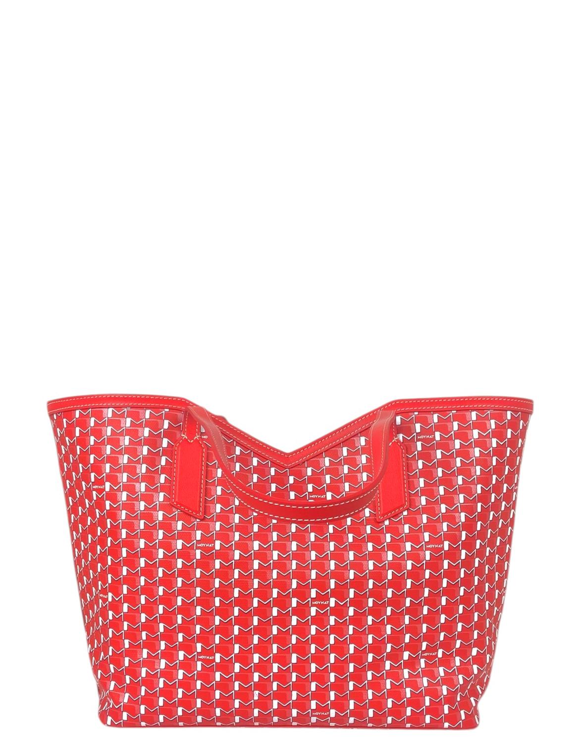 Moynat Red/White Canvas Monogram M MM Tote Bag w/ Insert In condizioni Nuovo a New York, NY