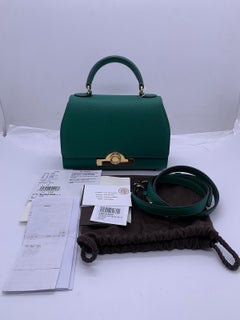 Moynat Rejane BB Emerald Green Taurillon Grained Leather Gold Hardware Crossbody