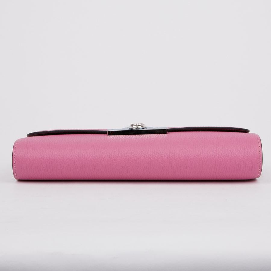 MOYNAT Réjane Clutch, Opera Model in Pink Leather In New Condition In Paris, FR