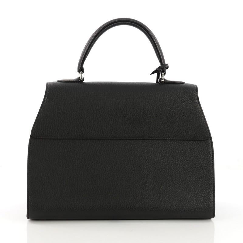 Black Moynat Rejane Top Handle Bag Leather Medium