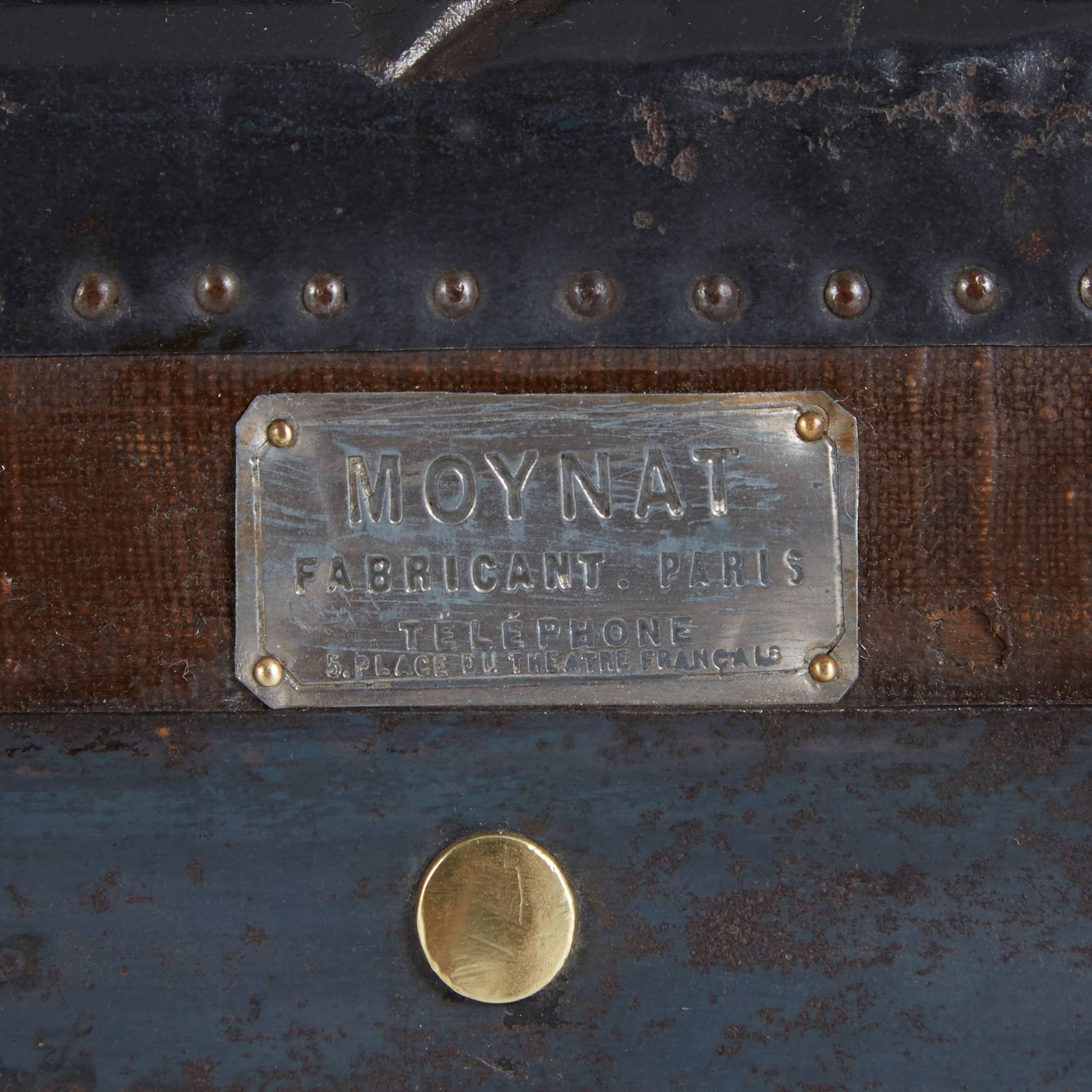 Victorian Moynat Steamer Trunk, Restored, France circa 1920s