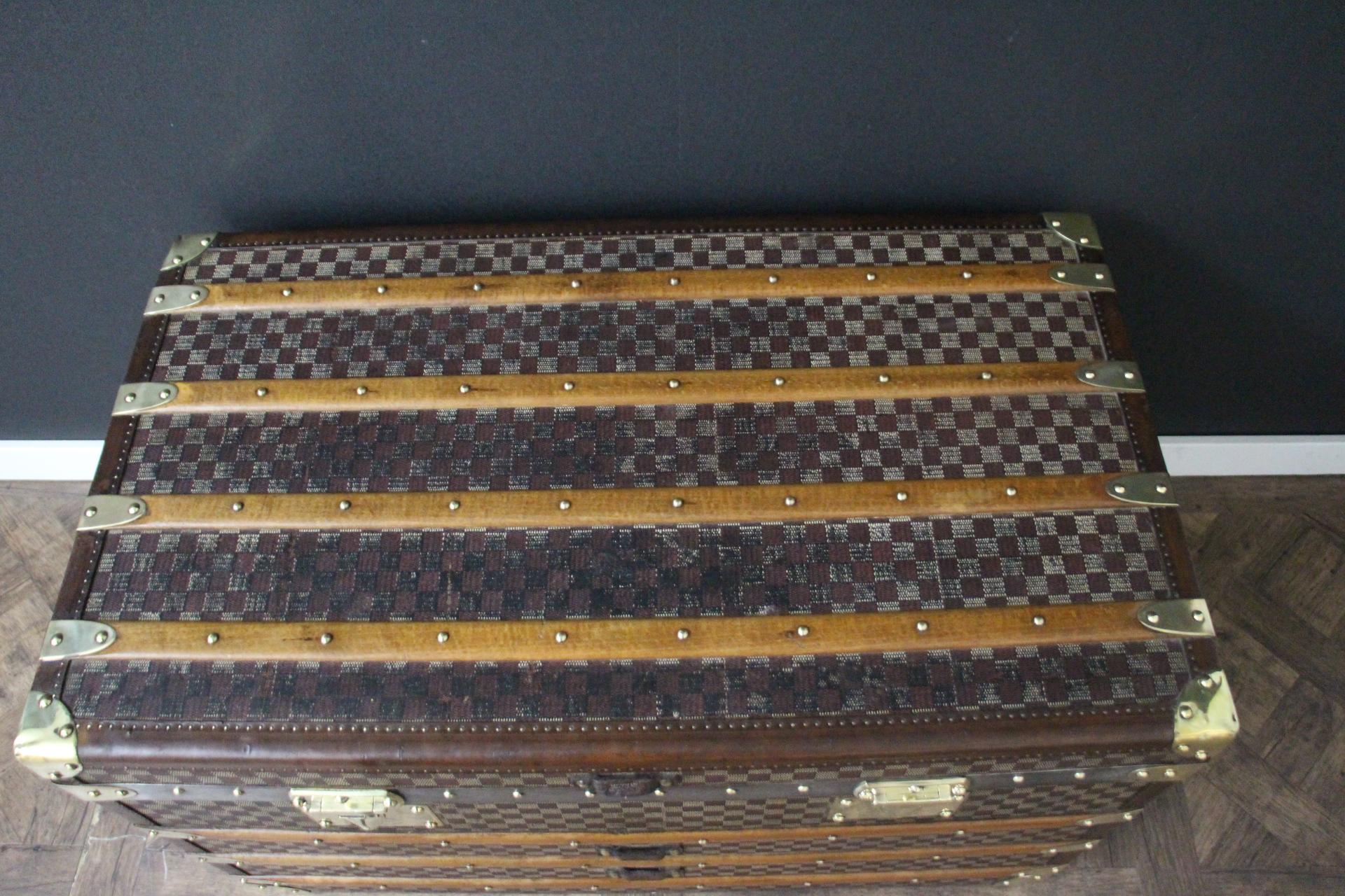 Moynat Trunk, Moynat Steamer Trunk, 100 cm Moynat Courrier Trunk, Moynat Luggage For Sale 5