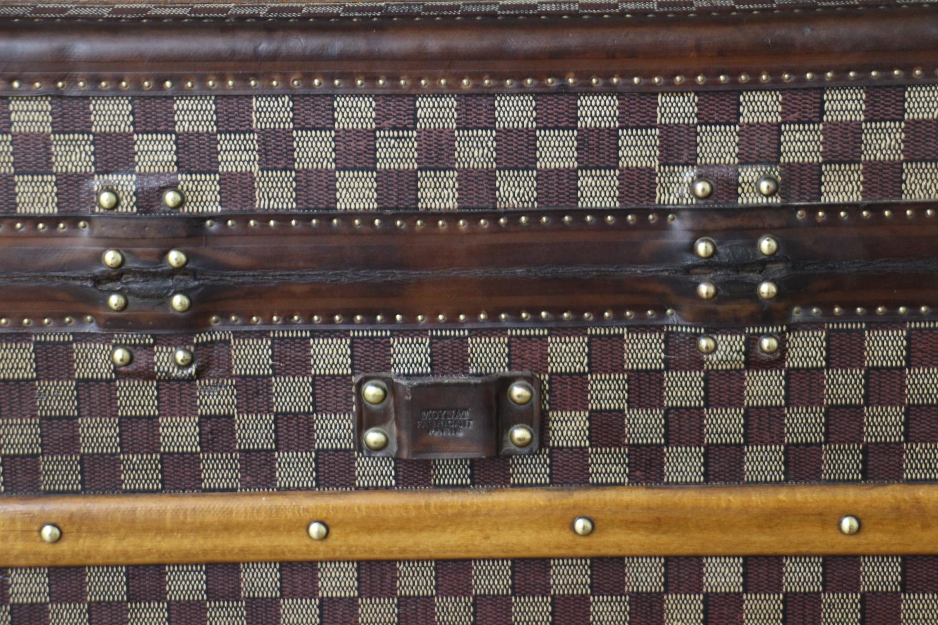 Moynat Trunk, Moynat Steamer Trunk, 100 cm Moynat Courrier Trunk, Moynat Luggage For Sale 12