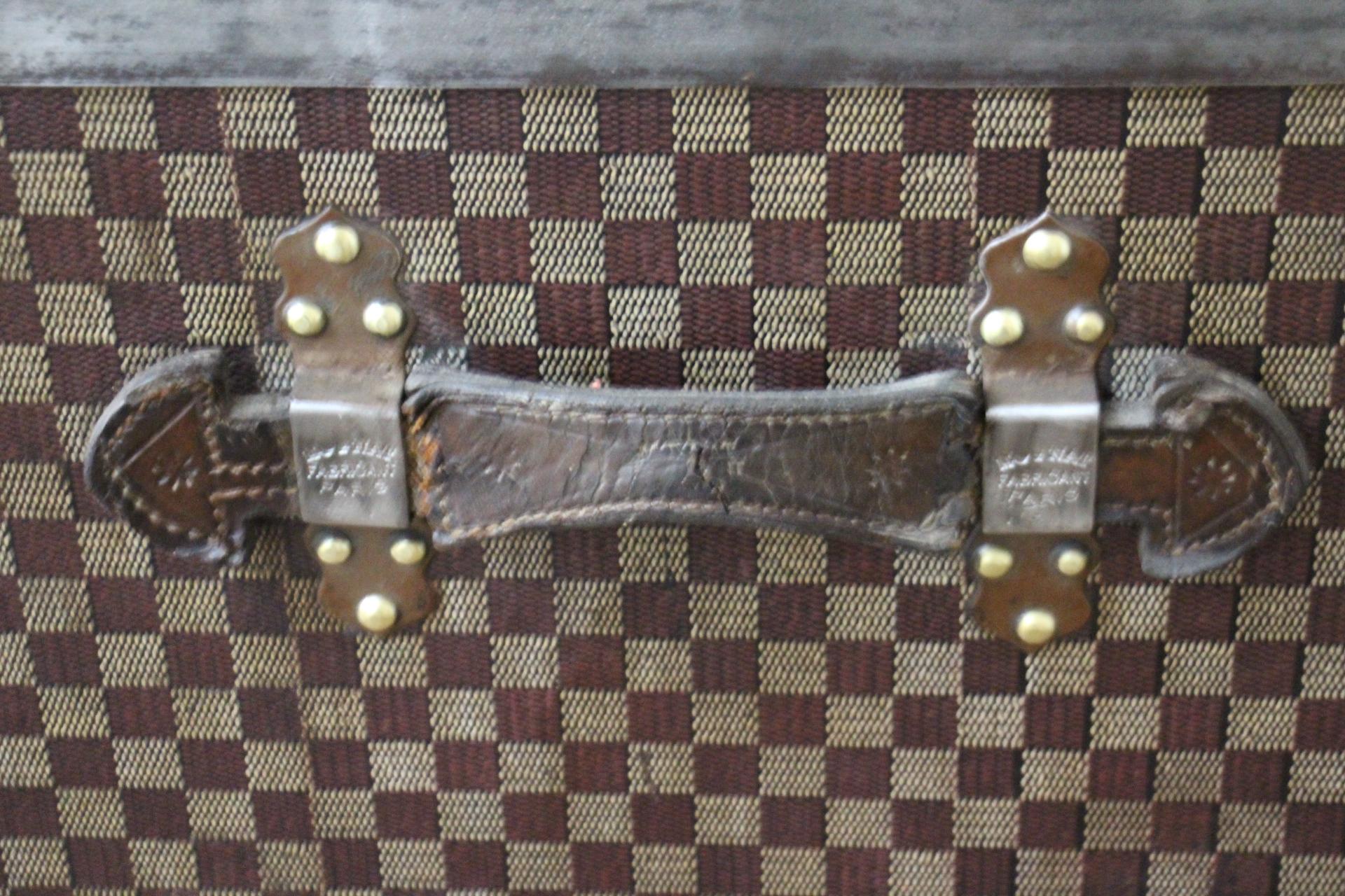 Moynat Trunk, Moynat Steamer Trunk, 100 cm Moynat Courrier Trunk, Moynat Luggage For Sale 1