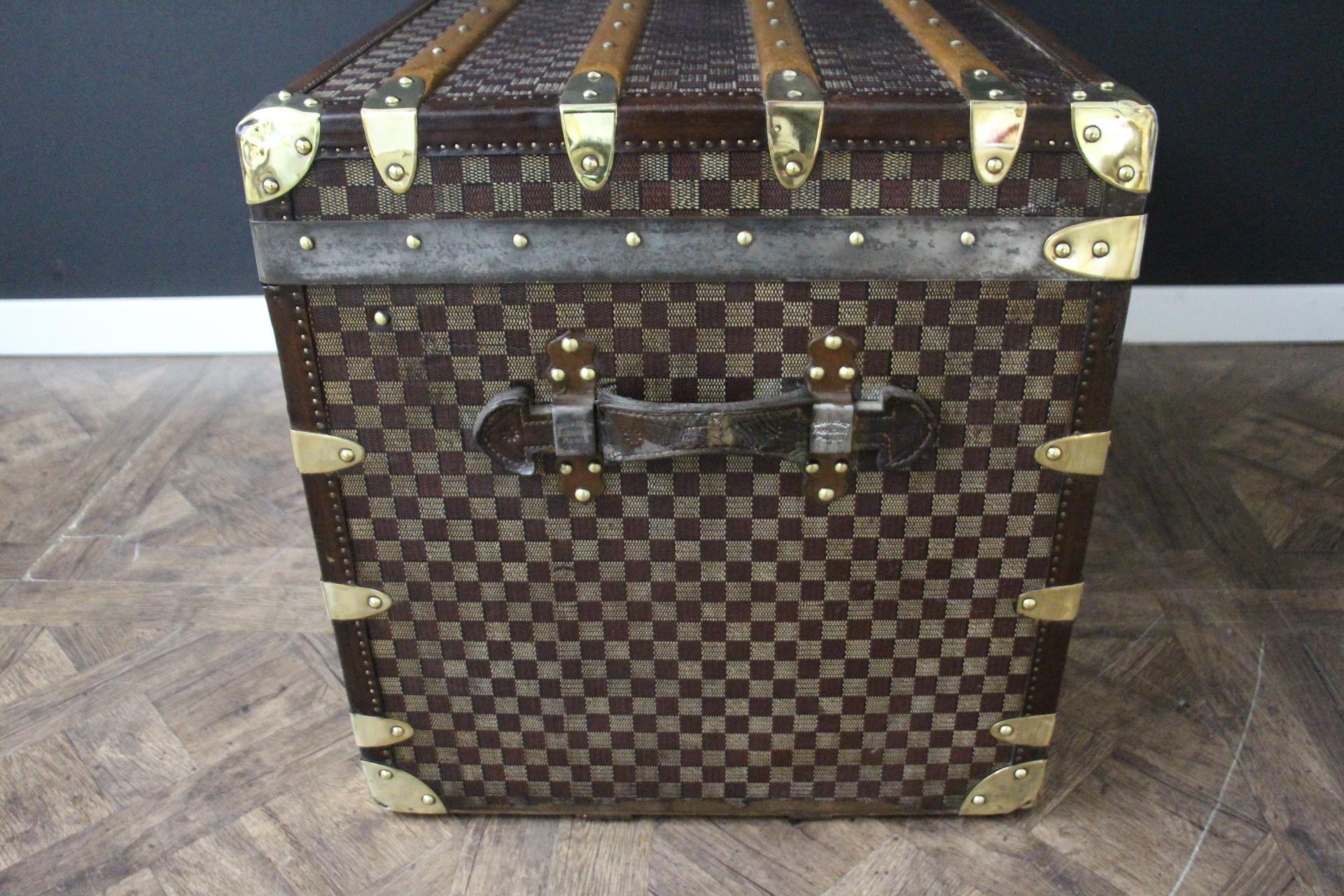 Moynat Trunk, Moynat Steamer Trunk, 100 cm Moynat Courrier Trunk, Moynat Luggage For Sale 3