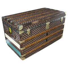 Antique Moynat Trunk, Moynat Steamer Trunk, Moynat Courrier Trunk, Moynat Luggage