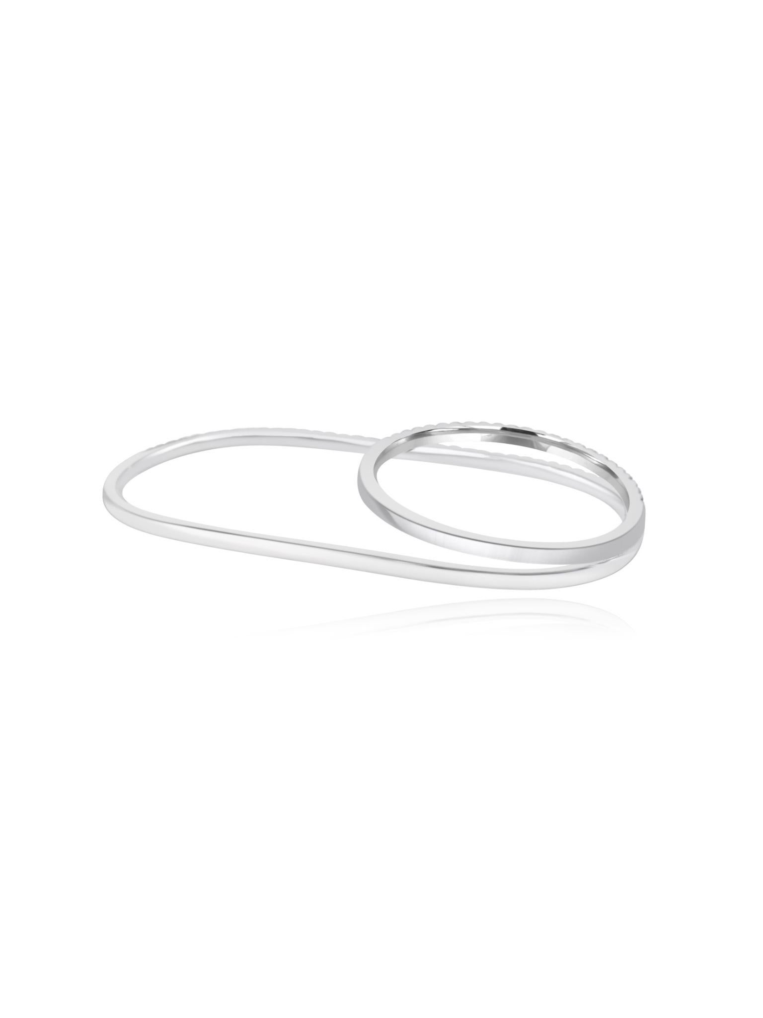 Artisan Mozafarian 18K Gold Dual Ring with Diamonds For Sale