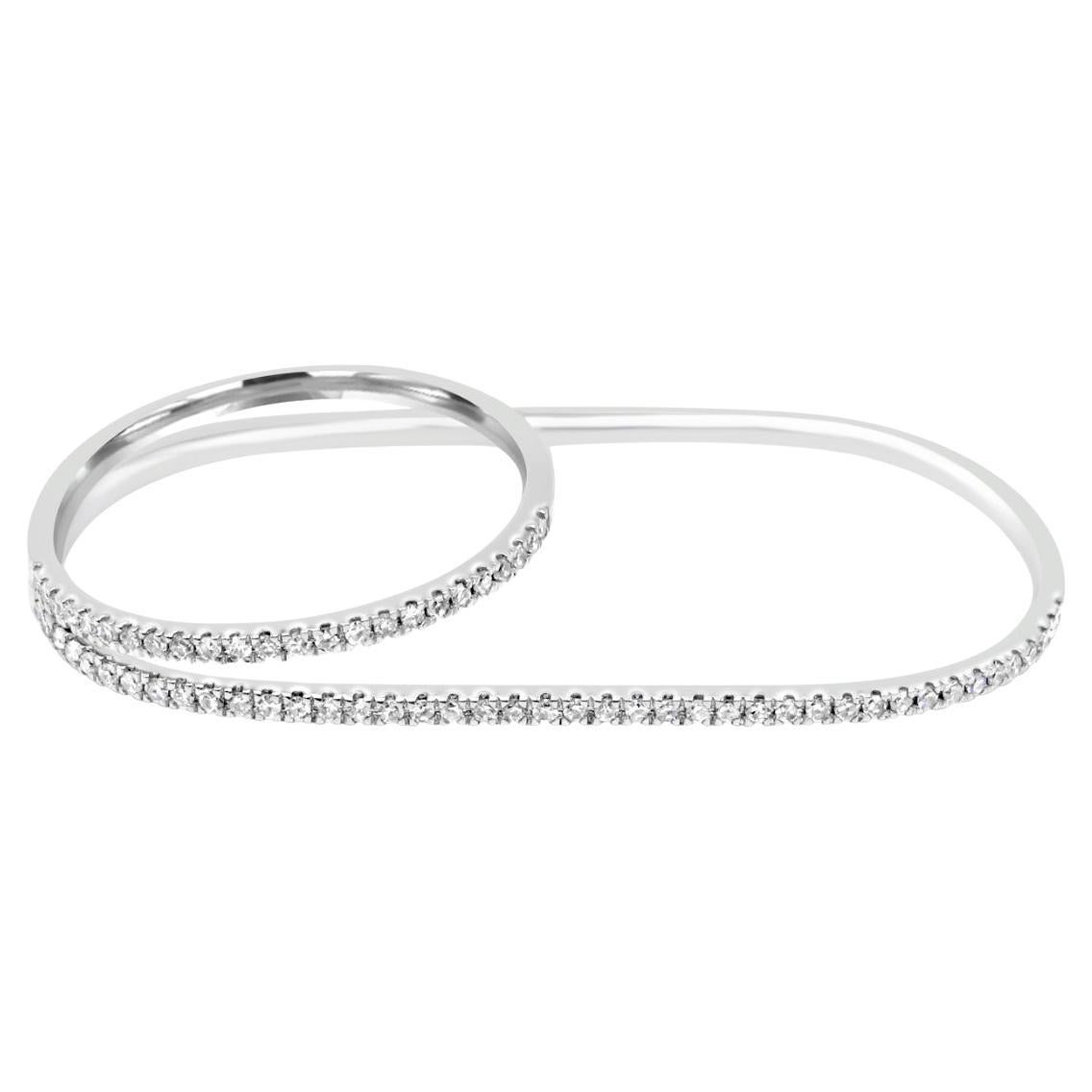 Mozafarian 18K Gold Dual Ring with Diamonds