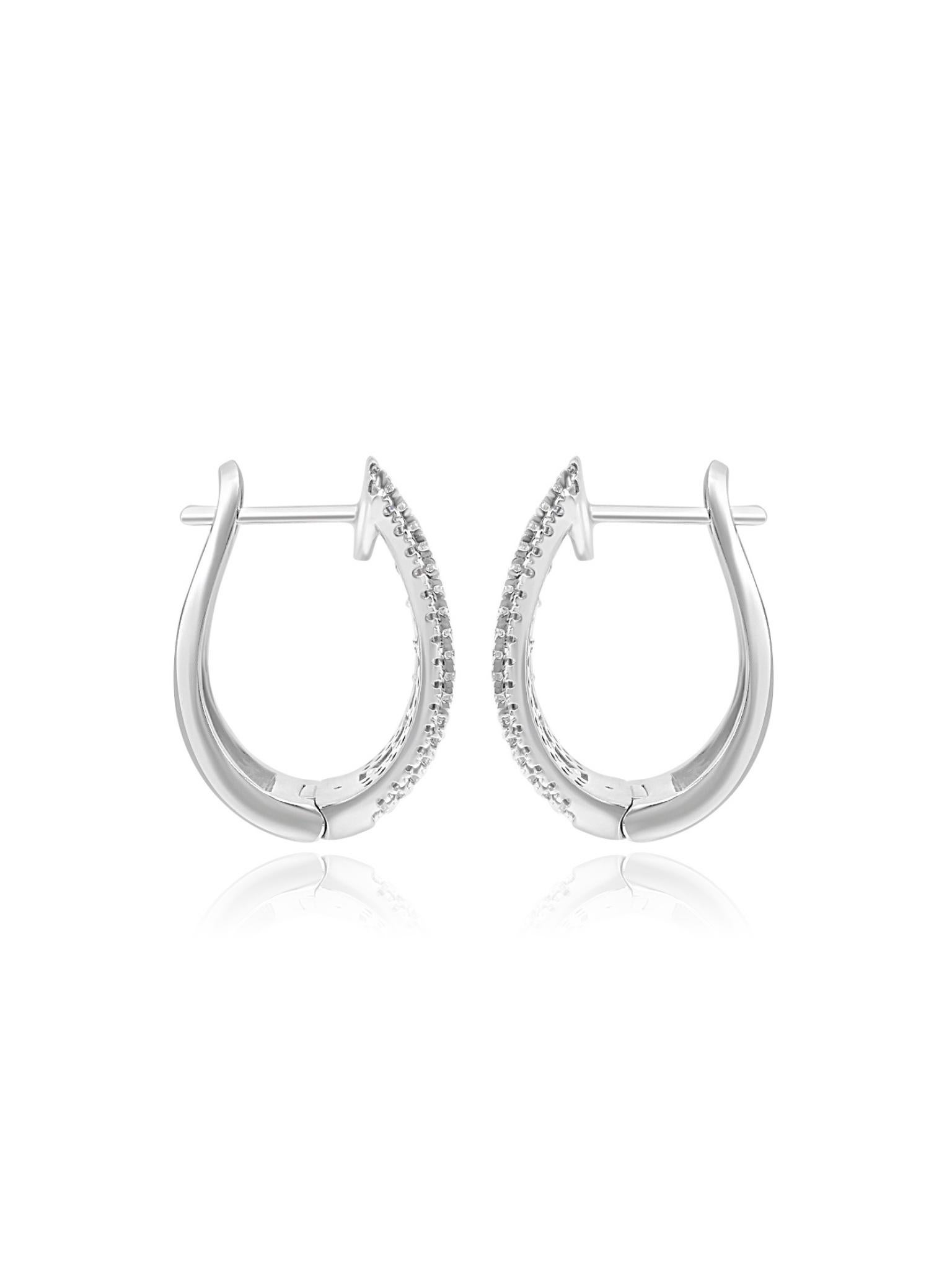 Orecchini a cerchio in oro 18K Mozafarian con diamanti gialli e bianchi In condizioni Nuovo in vendita a London, GB