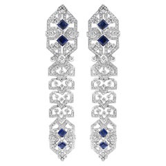 Mozafarian 18K Gold Sapphire & Diamond Drop Earrings