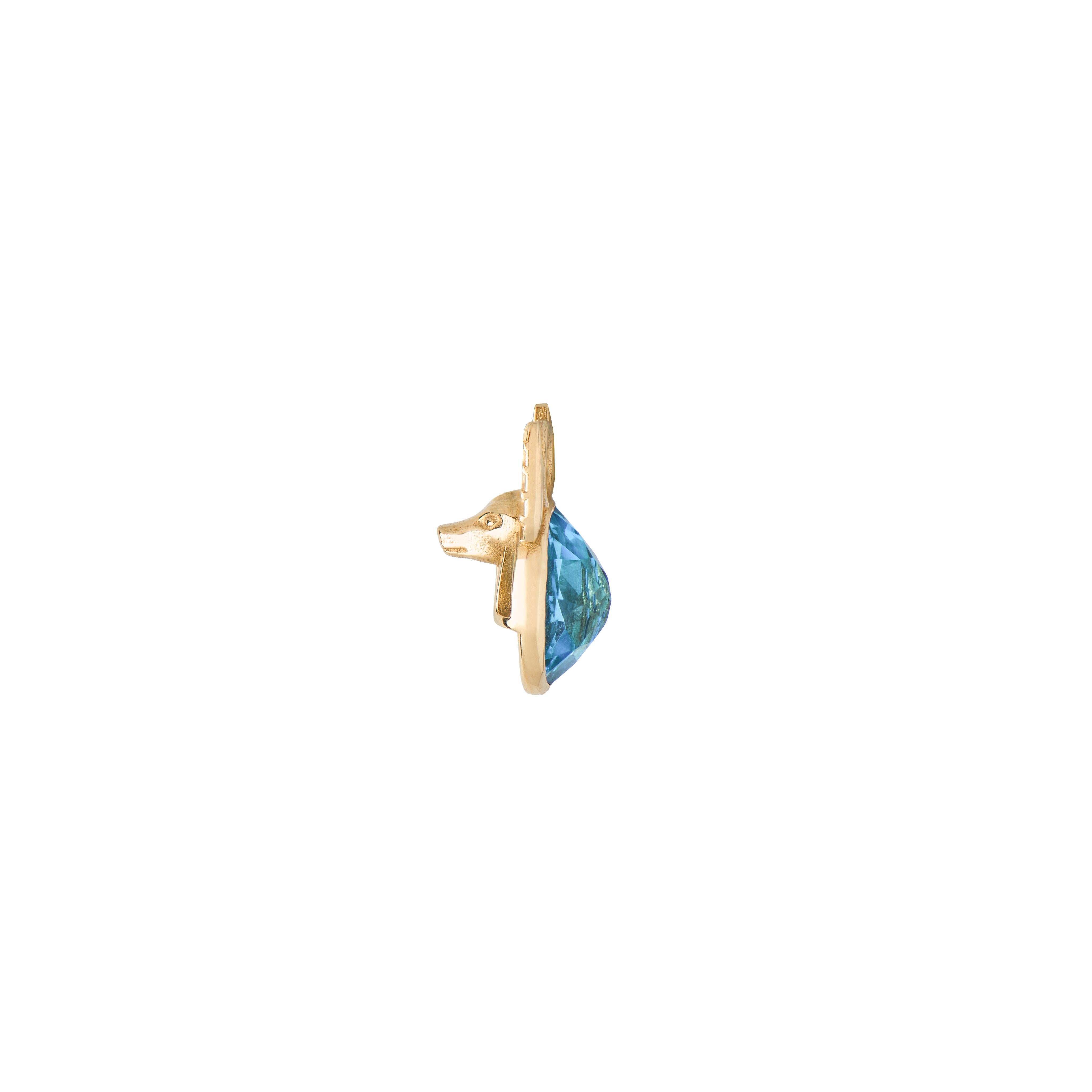 Artigiano Ciondolo a capsula Mozafarian Aquarius Blue Topaz in vendita