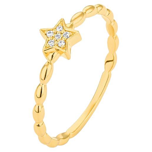 Mozafarian Beaded Star Ring mit Diamanten