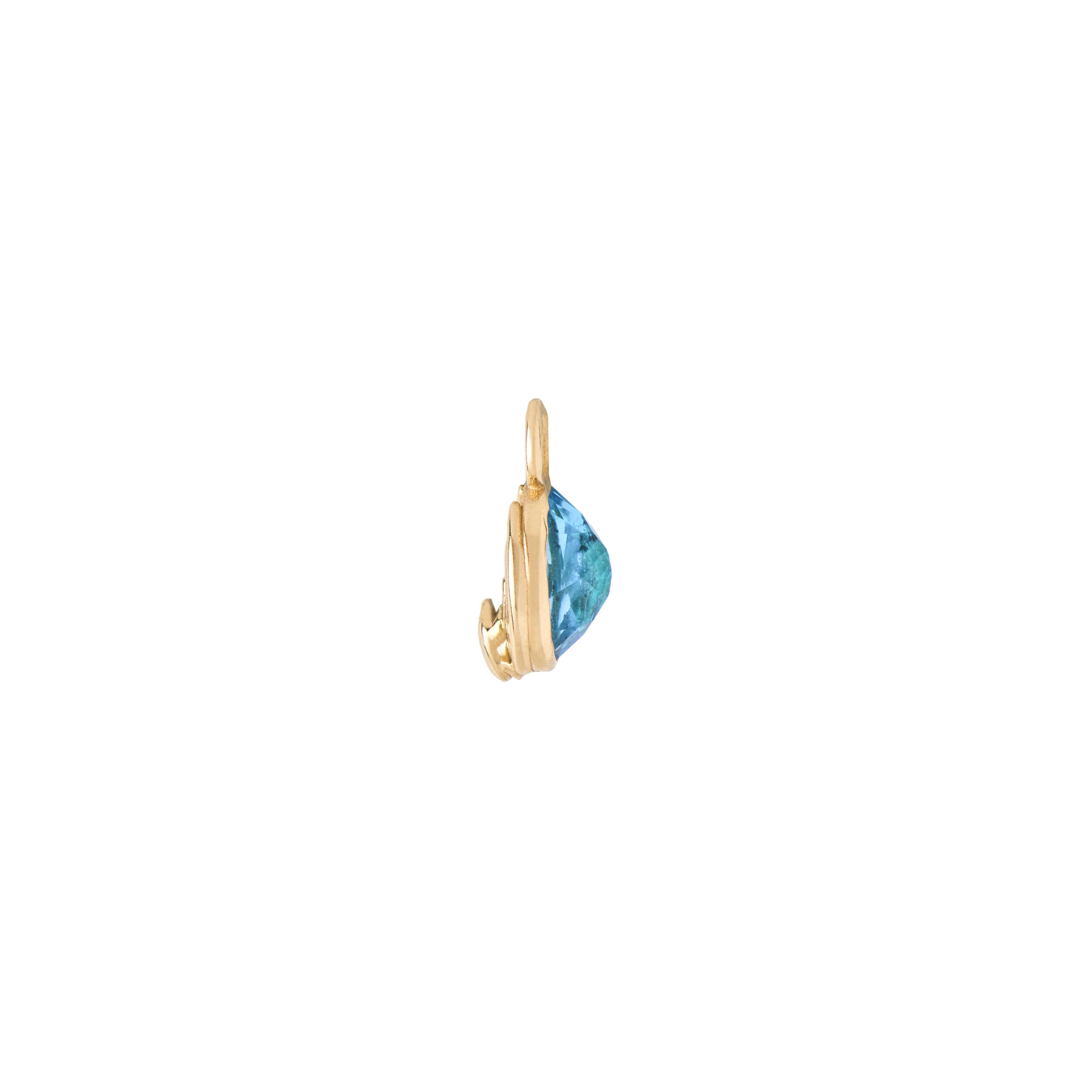Artigiano Mozafarian Cancer Capsule Pendant with Blue Topaz in vendita