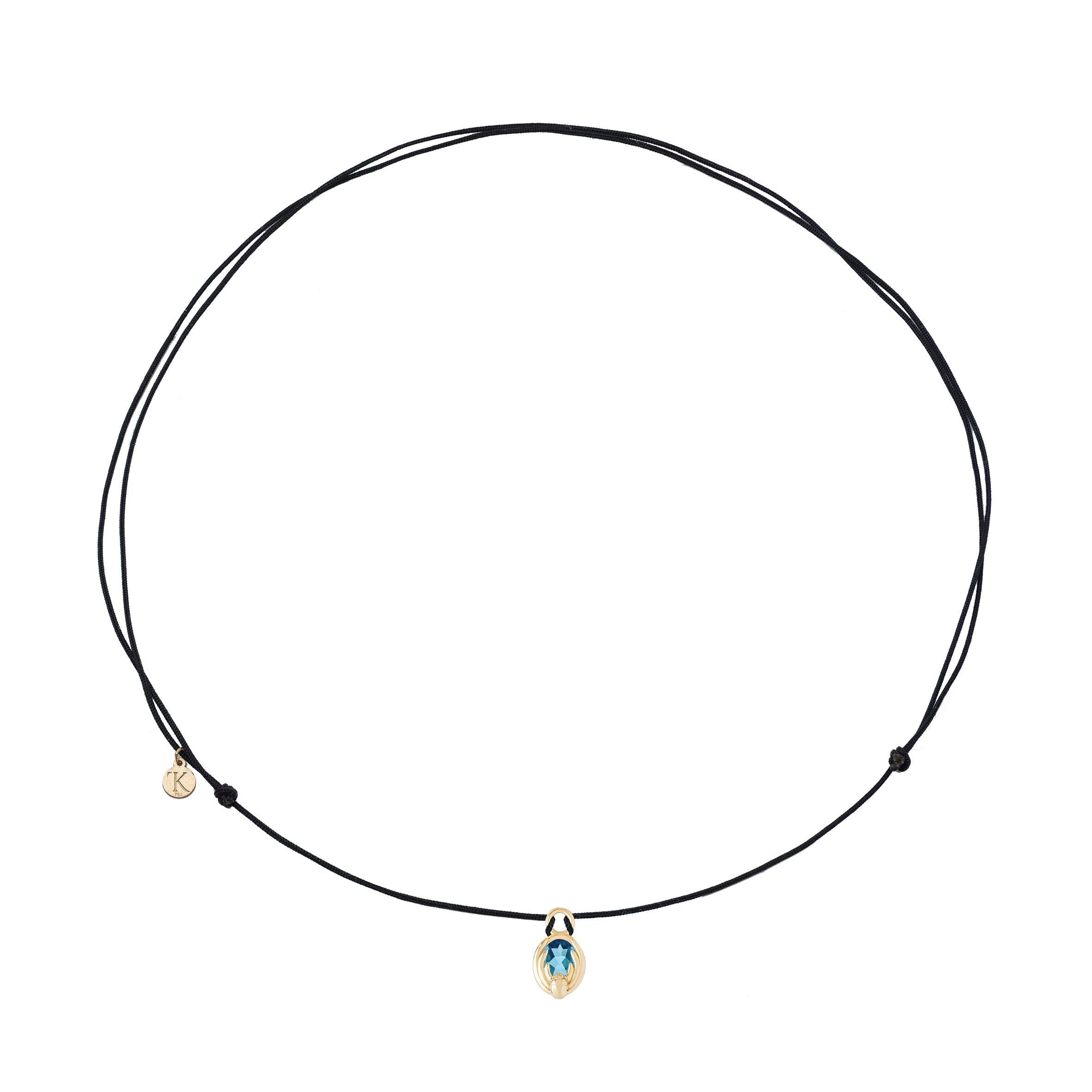 Mozafarian Cancer Capsule Pendant with Blue Topaz In condizioni Nuovo in vendita a London, GB