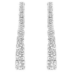 Mozafarian Diamond Drop Earrings in 18k White Gold