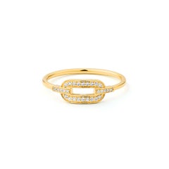 Mozafarian Diamond Yellow Gold Geometric Ring