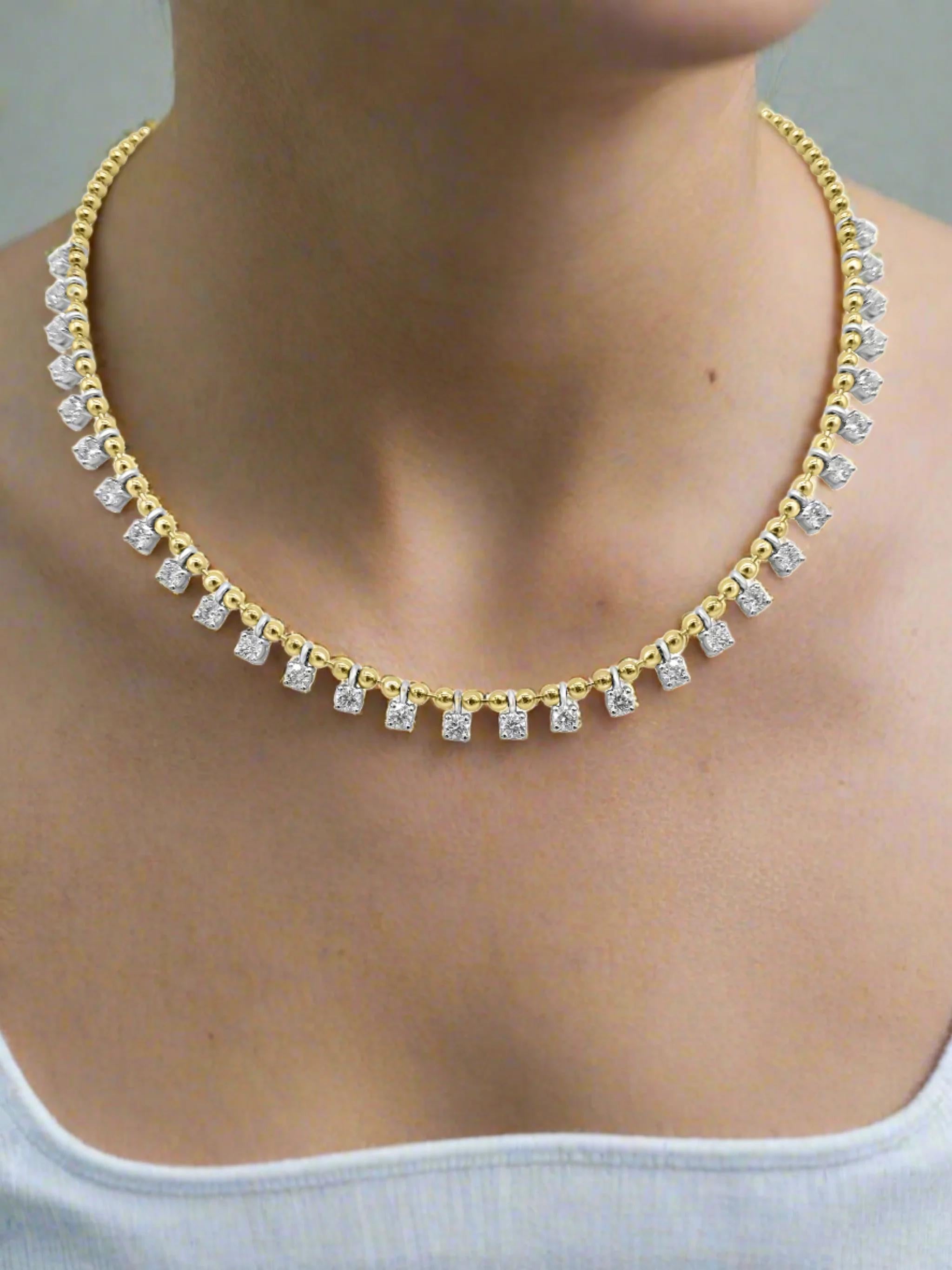 Taglio brillante Collana di diamanti Mozafarian in vendita