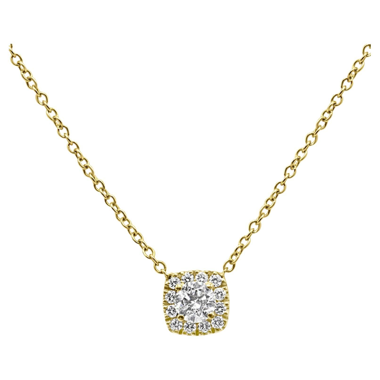 Ciondolo con diamante Mozafariano in oro 18k
