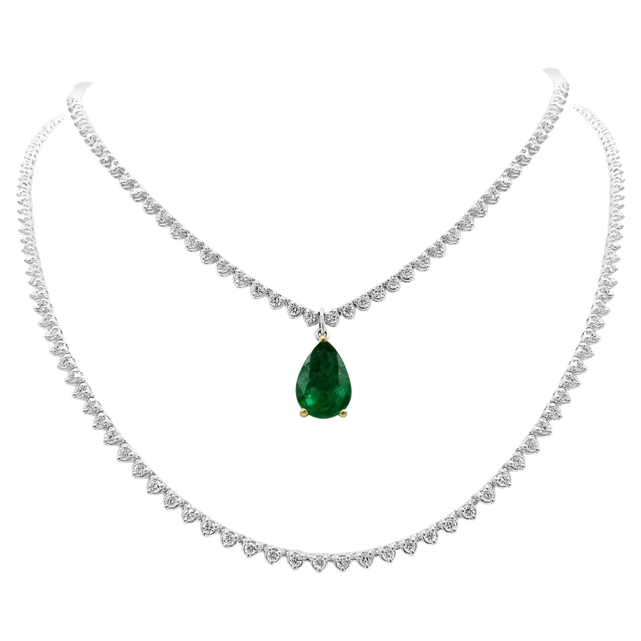 Collana di smeraldi e diamanti Mozafarian