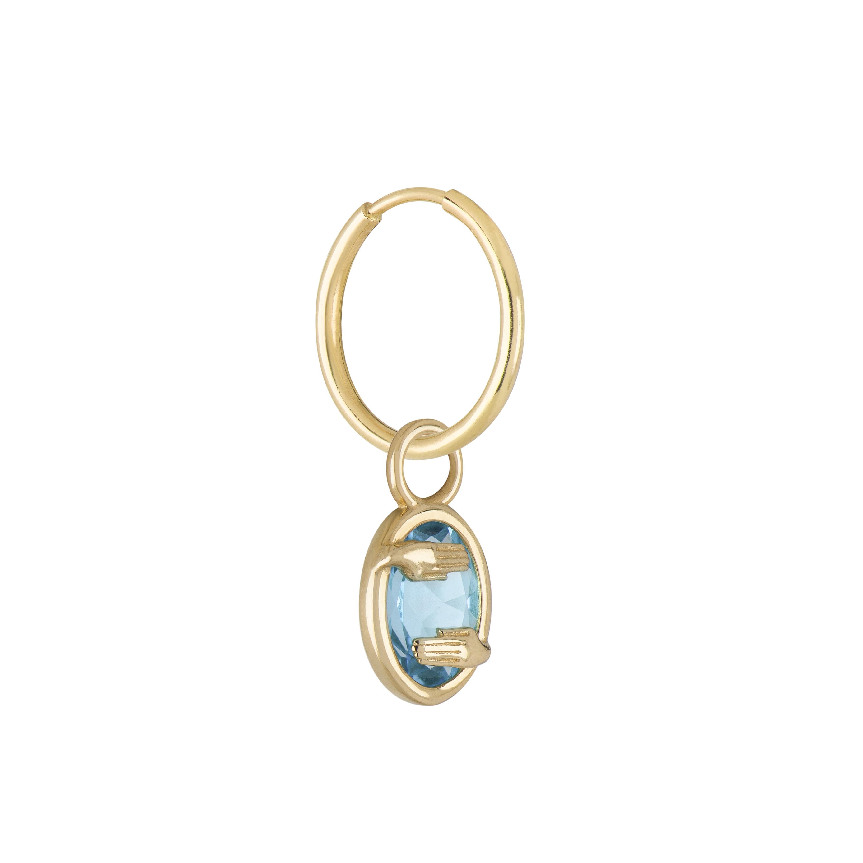 Artigiano Mozafarian Gemini Capsule Pendant with Blue Topaz in vendita