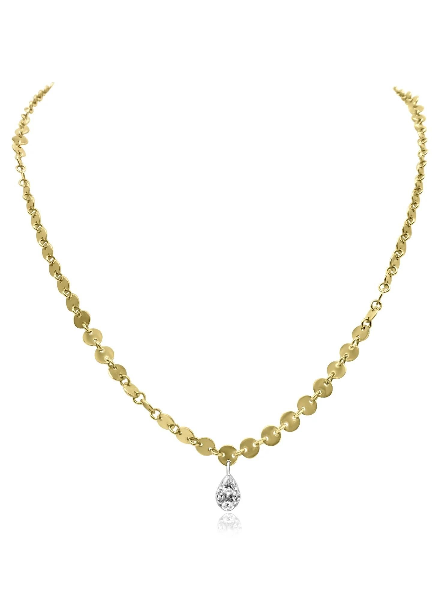Artigiano Collana a goccia in oro e diamanti Mozafarian in vendita