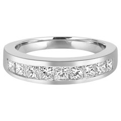 Mozafarian Half Eternity Diamond Ring in 18k White Gold