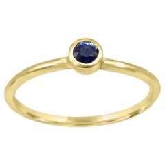 Bague faite à la main en saphir bleu du Mozafarian