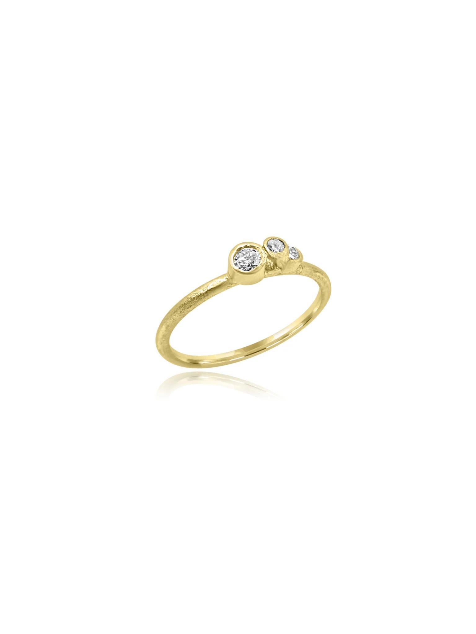 Mozafarian Handmade Diamantring in 18K Gold (Kunsthandwerker*in) im Angebot