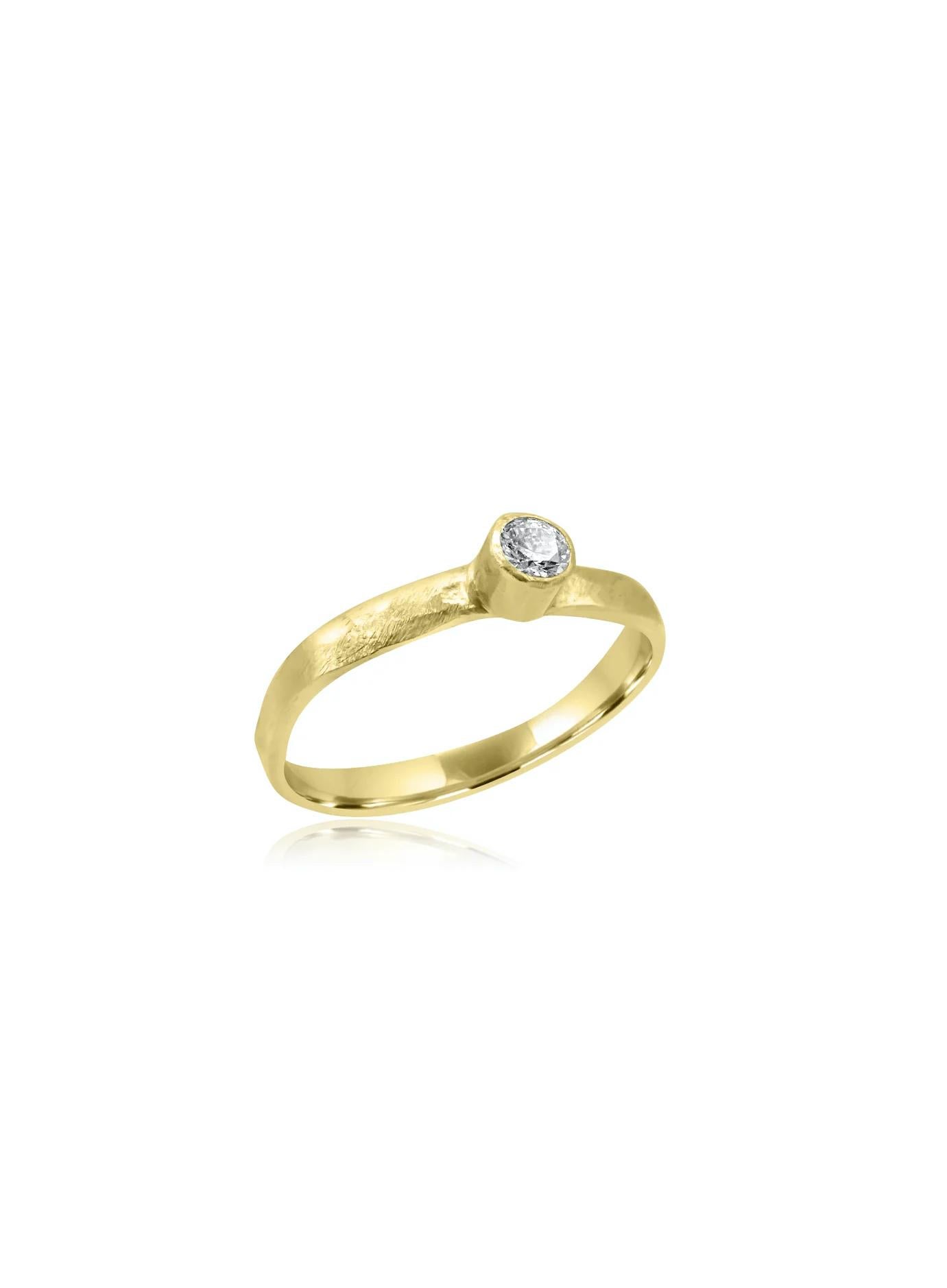 Mozafarian Handmade Diamantring in 18K Gold (Rundschliff) im Angebot