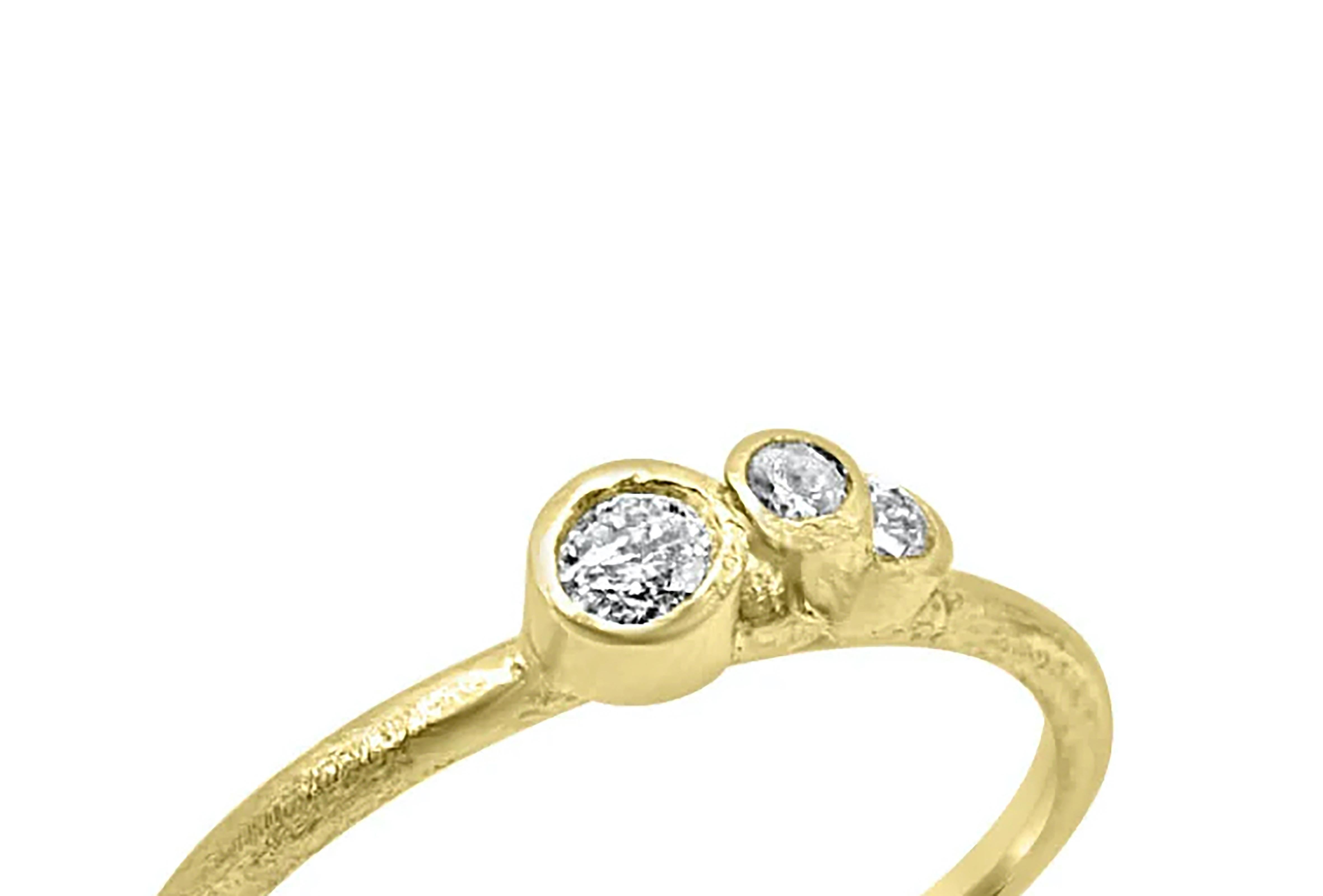 Mozafarian Handmade Diamantring in 18K Gold (Rundschliff) im Angebot