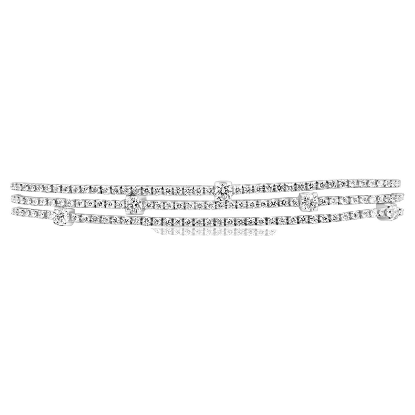 Mozafarian Geschichtetes Diamant-Tennisarmband